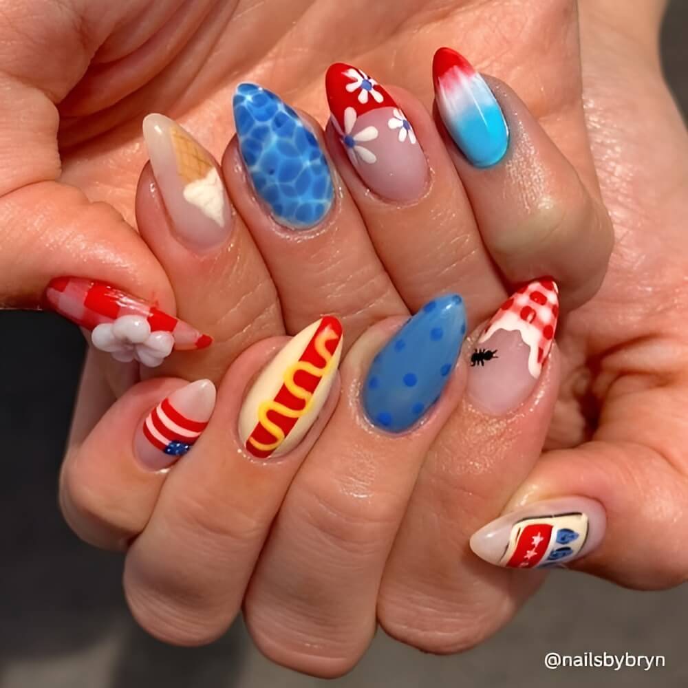 4th of July Nails